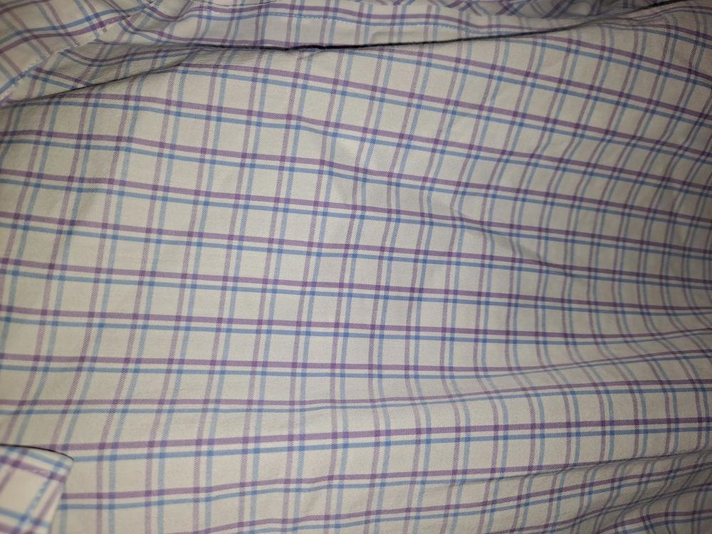 Twillory White/Blue/Purple Button Down Performance Fabric‎ Shirt SIze 17.5 - Picture 3 of 6